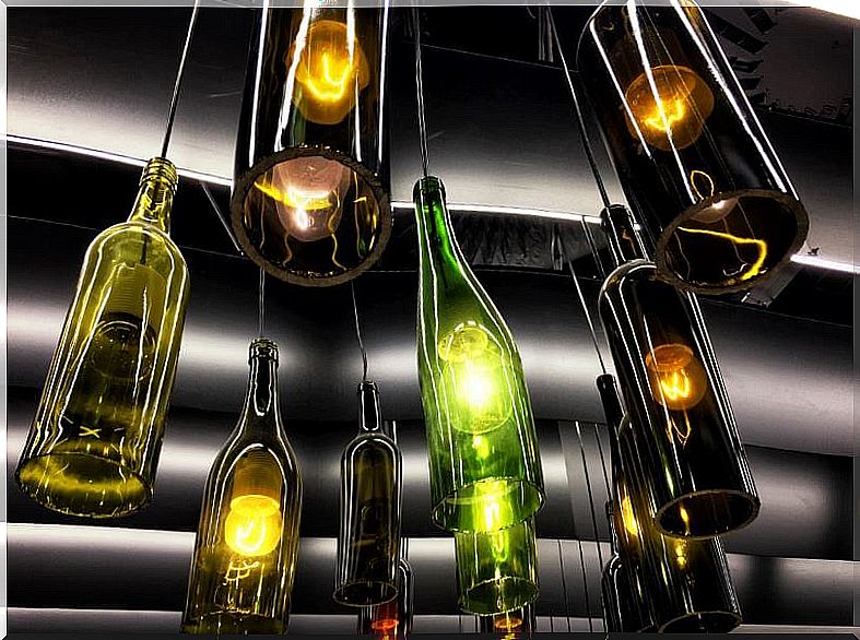 lamps with jars and bottles