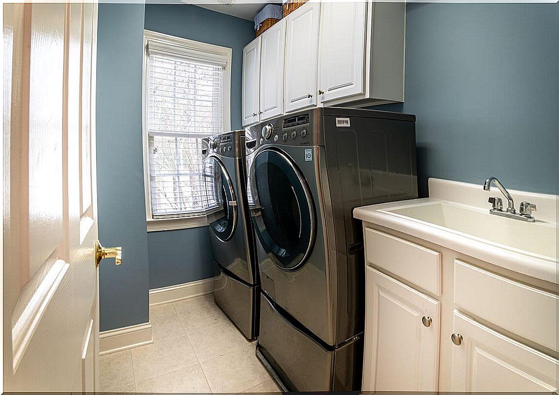 Laundry area in the home.