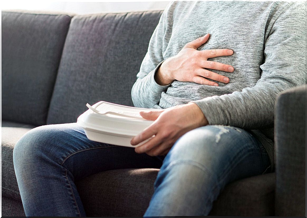 Man with gastroesophageal reflux.