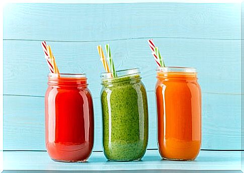 Homemade smoothies help to take fruits and vegetables.