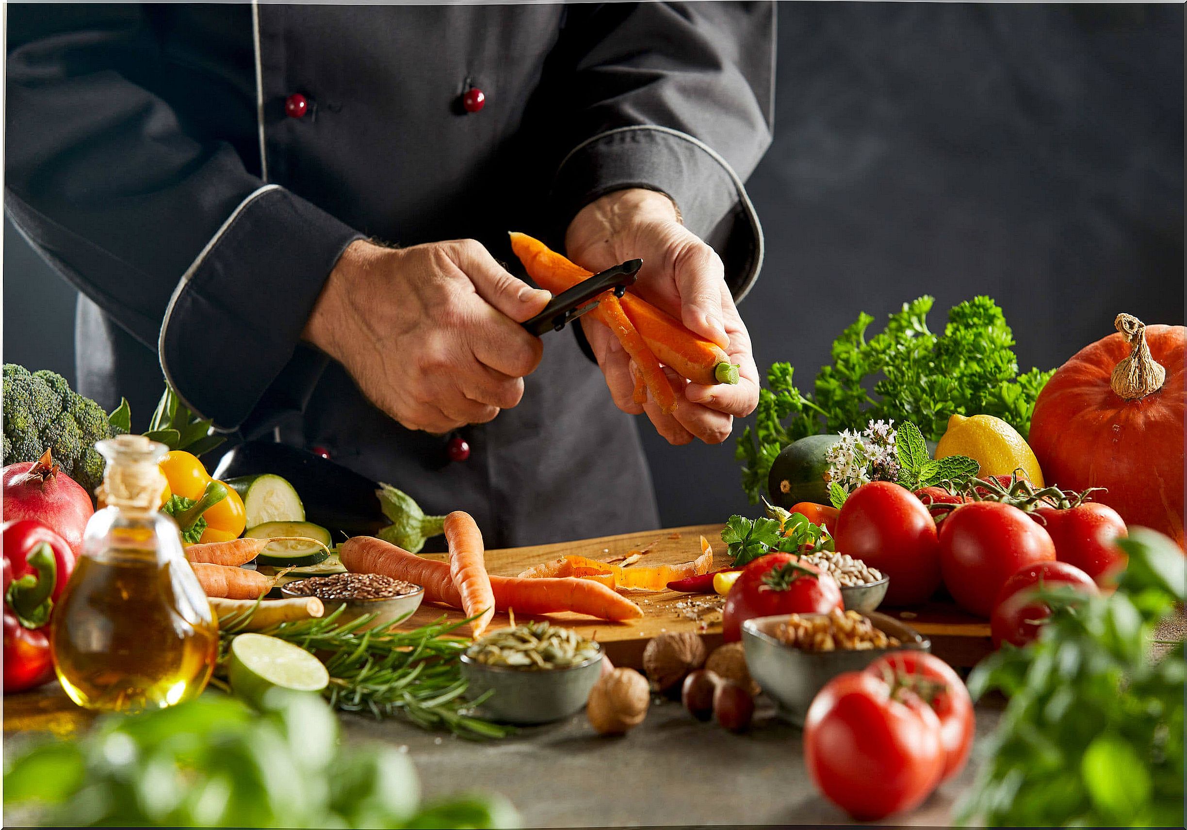 Vegetables to prepare with couscous.