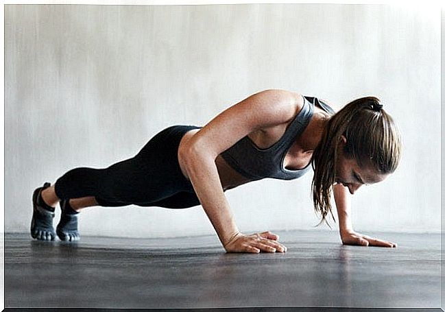 Wide-supported push-ups