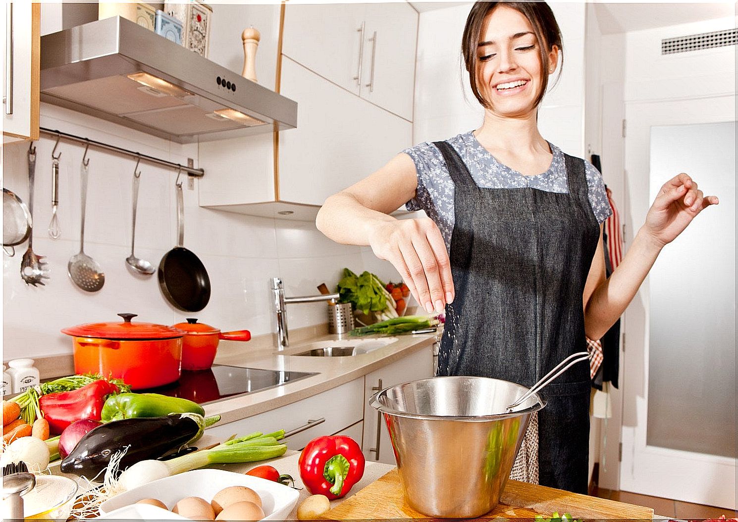 woman cooking