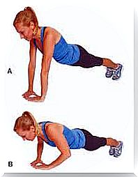 Diamond push-ups to strengthen the arms